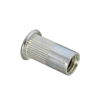 Клепальная гайка рифленная, с плоской головкой